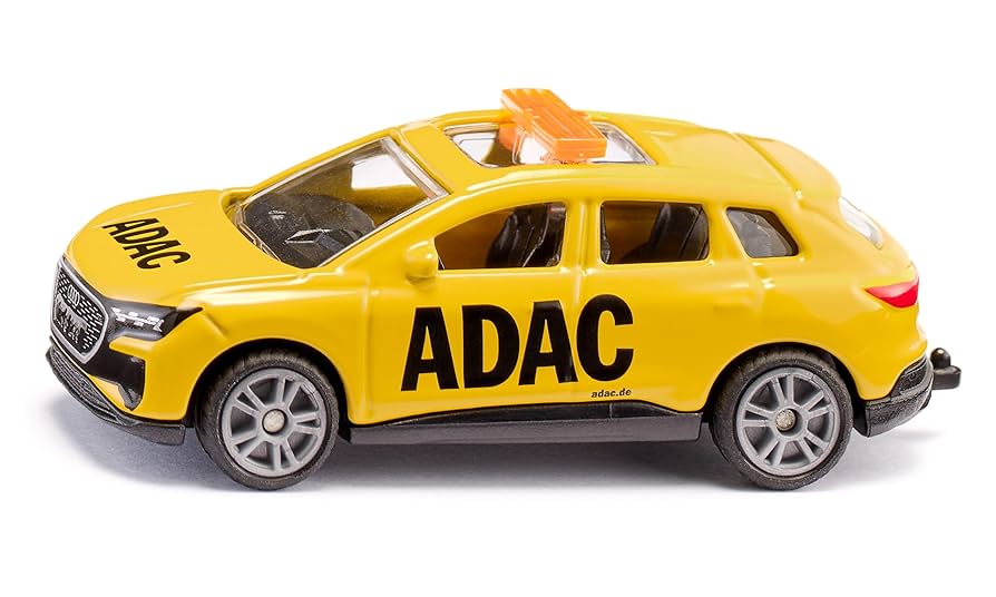 1/55 Siku(ジク)　 ADAC(ドイツ自動車連盟)低床ローダー＋ヘリ ドイツ ジク（siku） ヘリコプター Rettungshubschrauber No